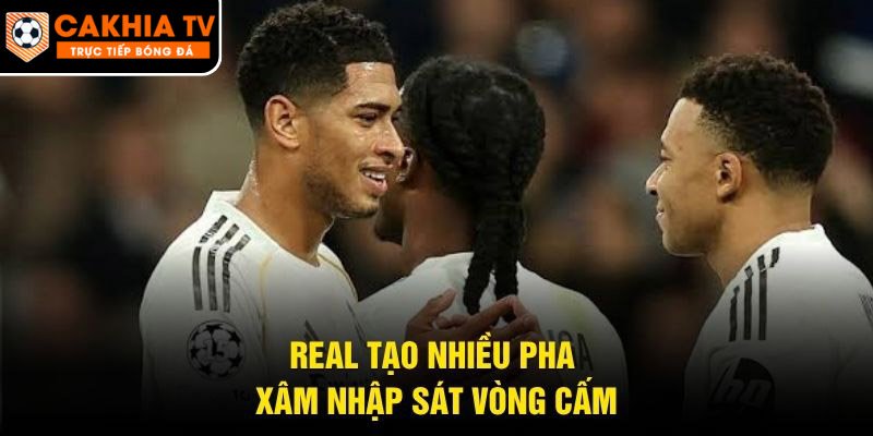 Real tạo nhiều pha xâm nhập sát vòng cấm